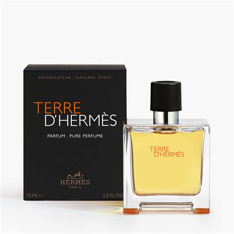 hermes terre d hermes 75 ml pure parfum|terre d'hermes parfum for men.